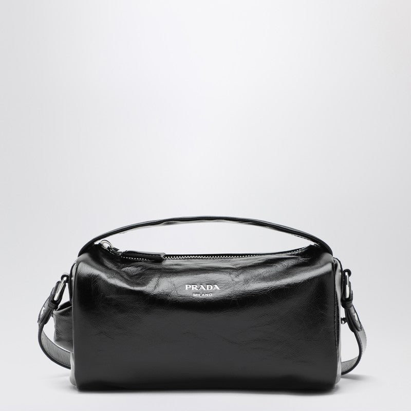 Prada Black Leather Shoulder Bag Men