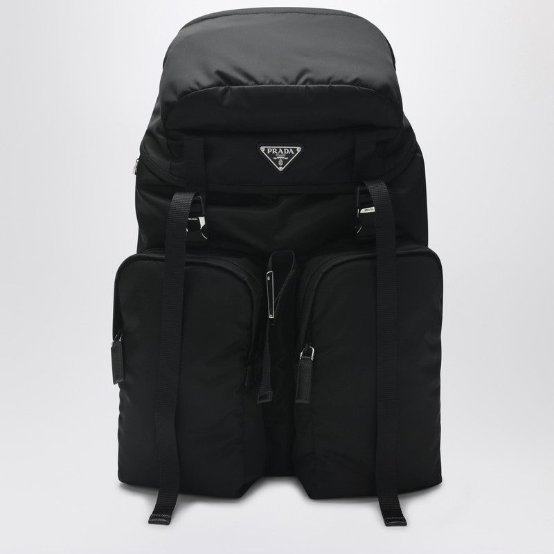 Prada Backpack In Black Re-Nylon And Saffiano Men