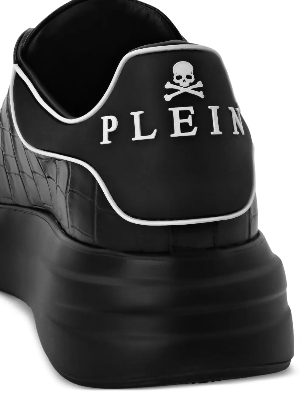 Philipp Plein Crocodile-Effect Platform Sneakers