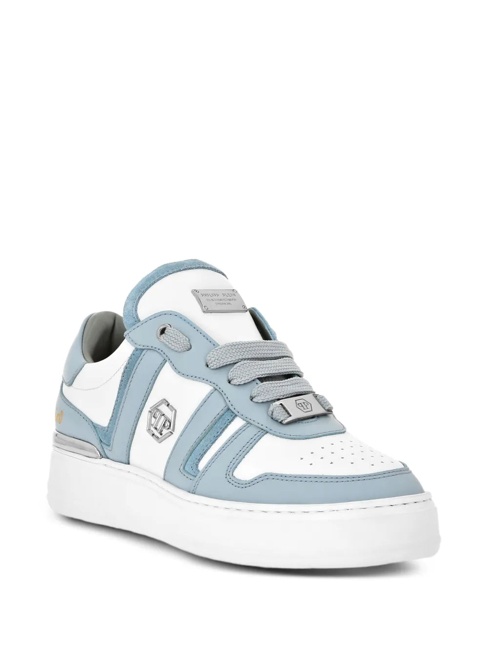 Philipp Plein Striped Leather Sneakers