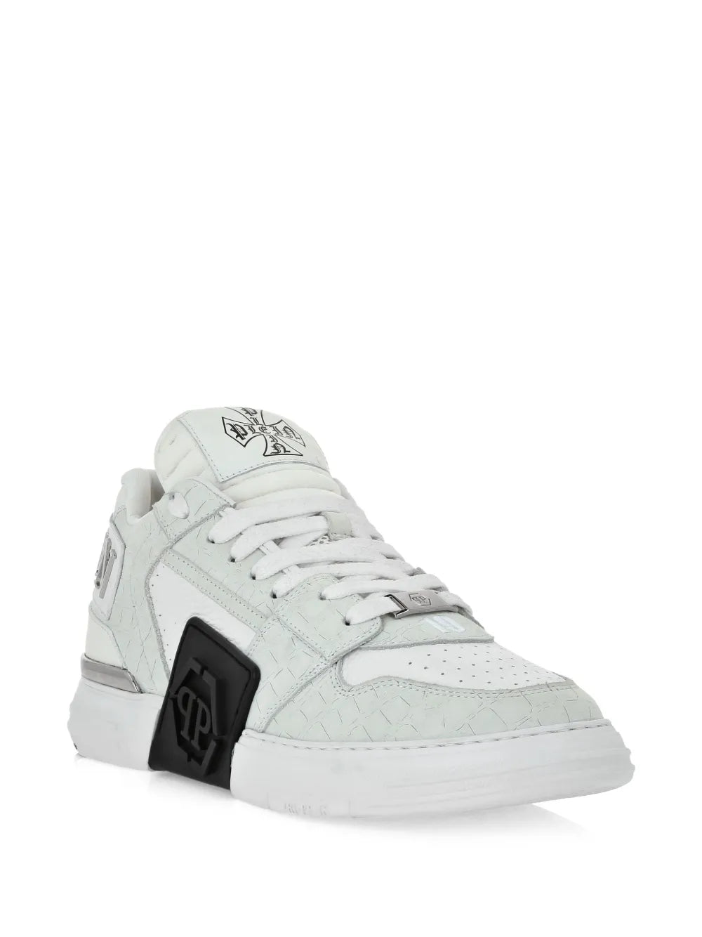 Philipp Plein Phantom Kicks Crocodile-Effect Sneakers