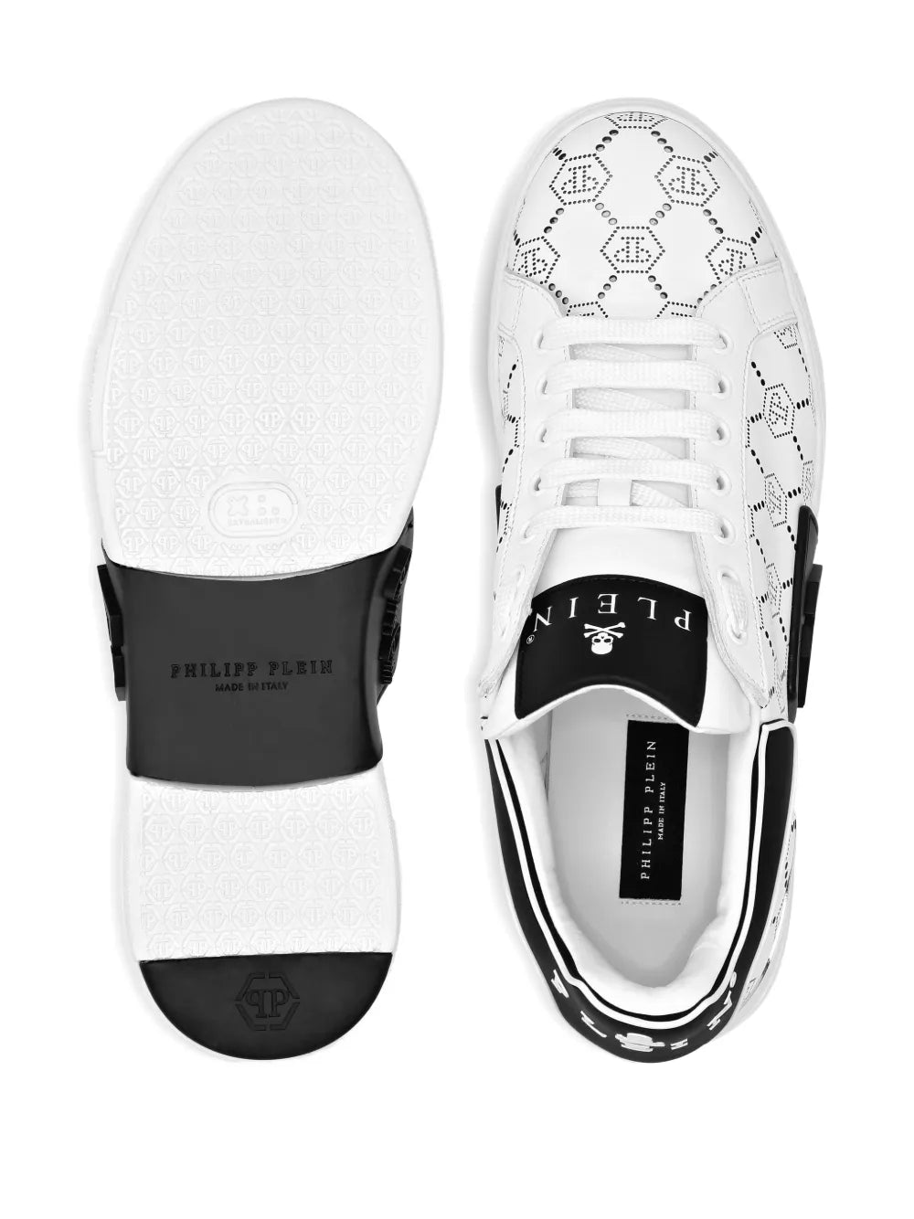 Philipp Plein Phantom Kicks Monogram-Pattern Low-Top Sneakers