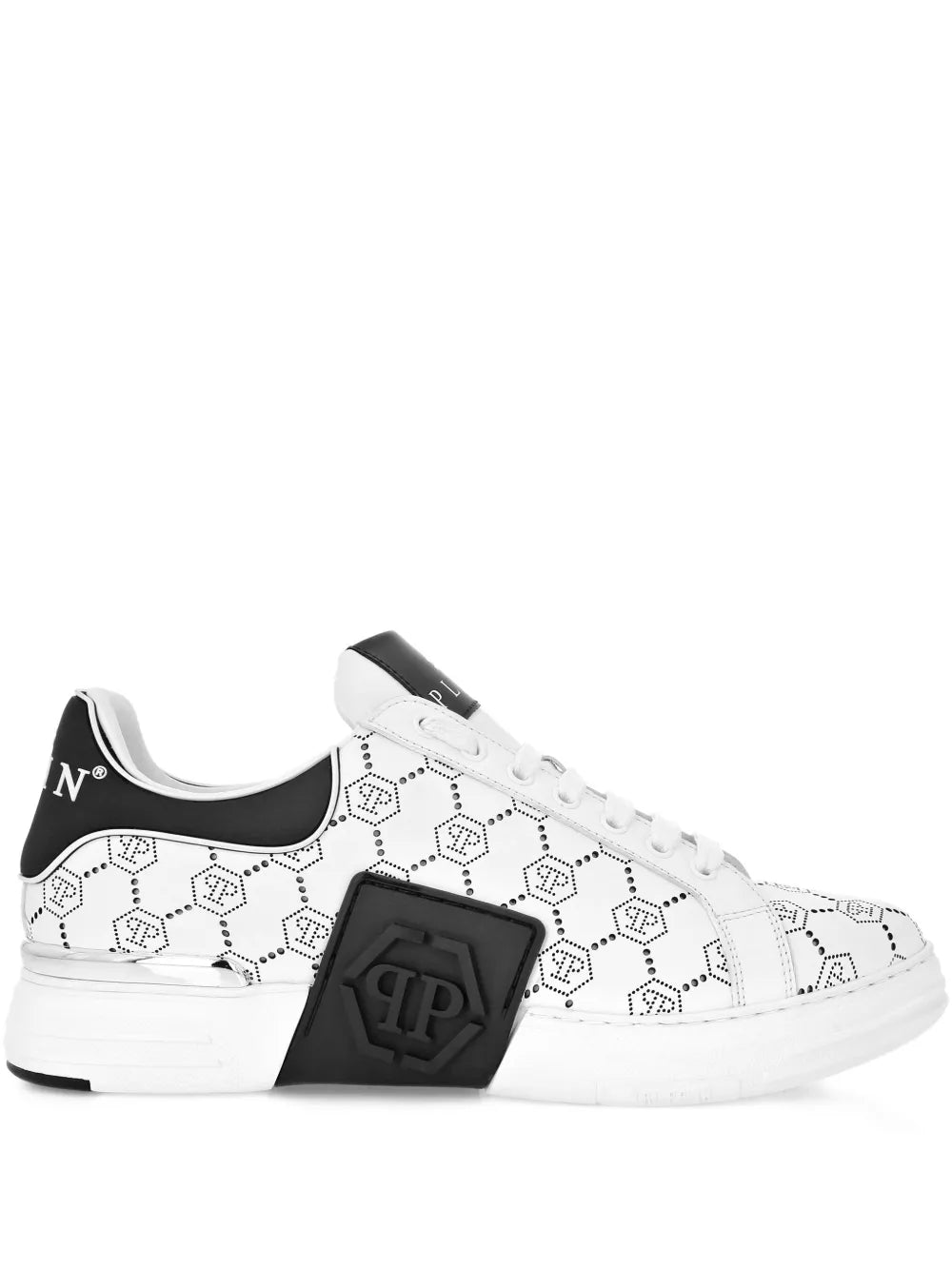 Philipp Plein Phantom Kicks Monogram-Pattern Low-Top Sneakers