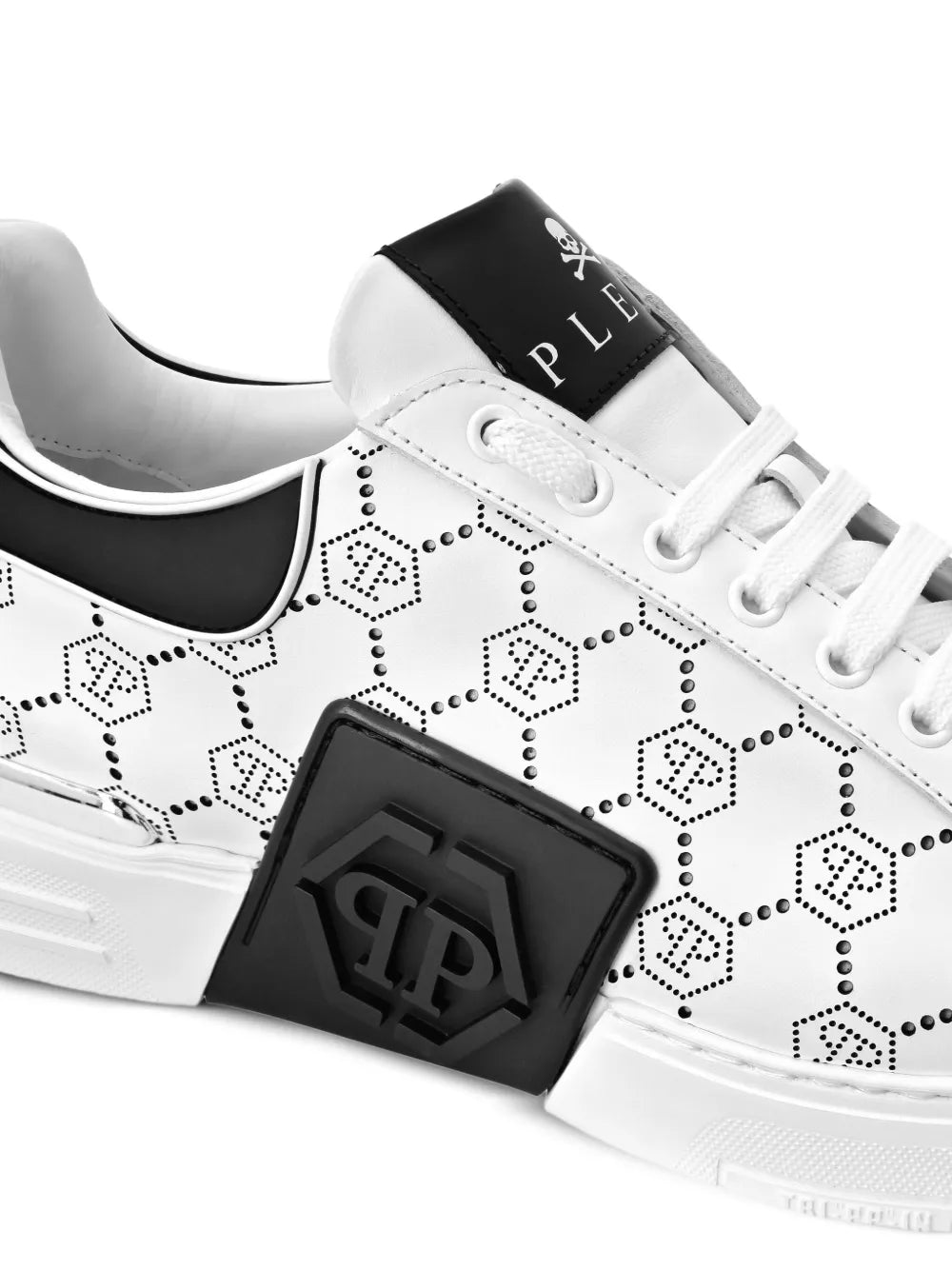 Philipp Plein Phantom Kicks Monogram-Pattern Low-Top Sneakers