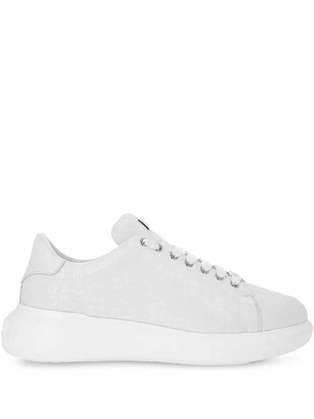 Philipp Plein Monogram-Embossed Leather Sneakers