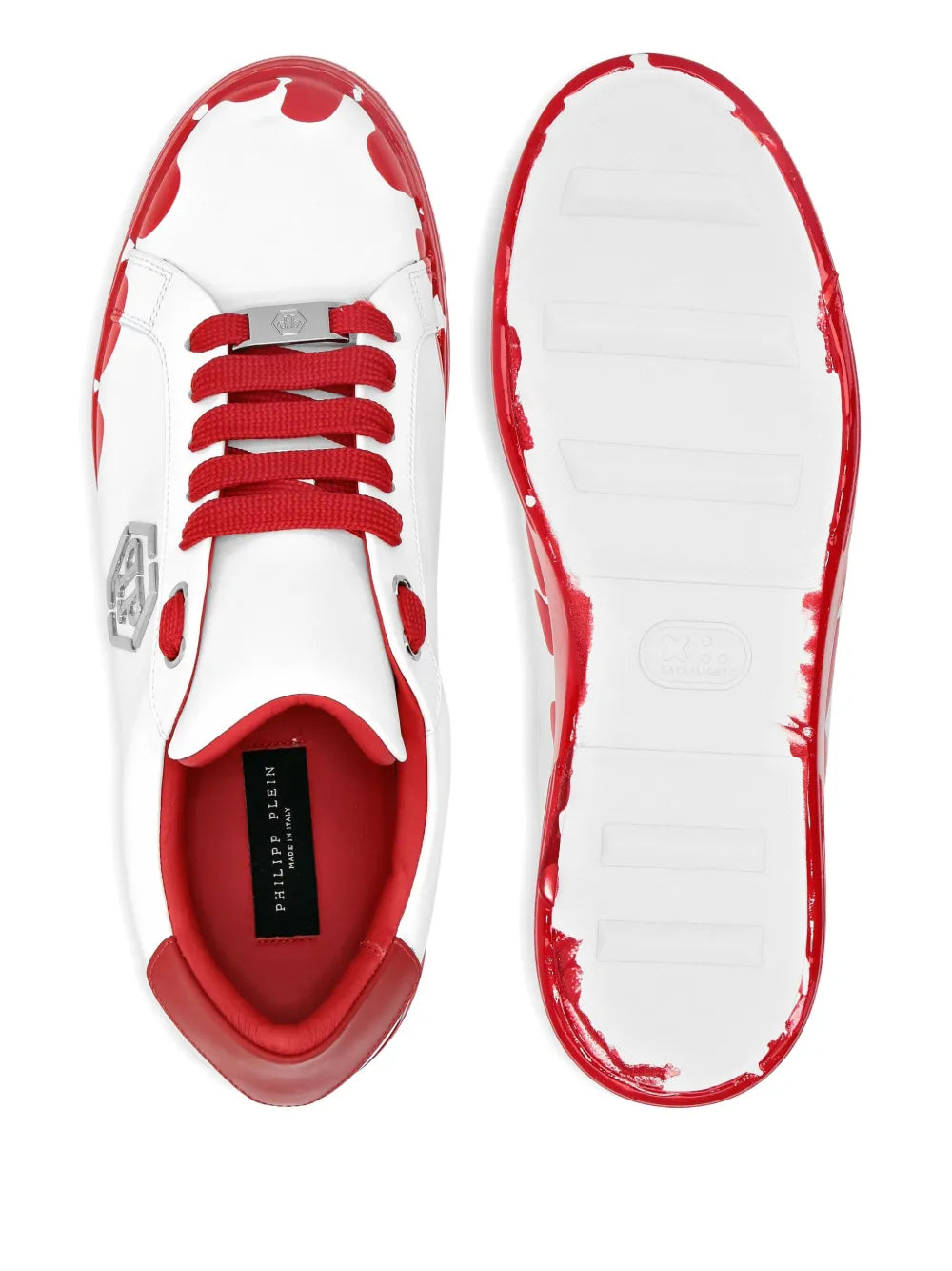 Philipp Plein Paint-Splatter Low-Top Sneakers