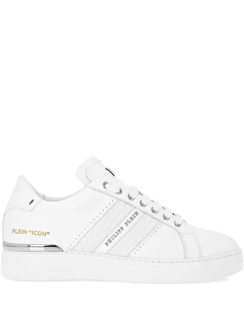 Philipp Plein Logo-Embellished Leather Sneakers