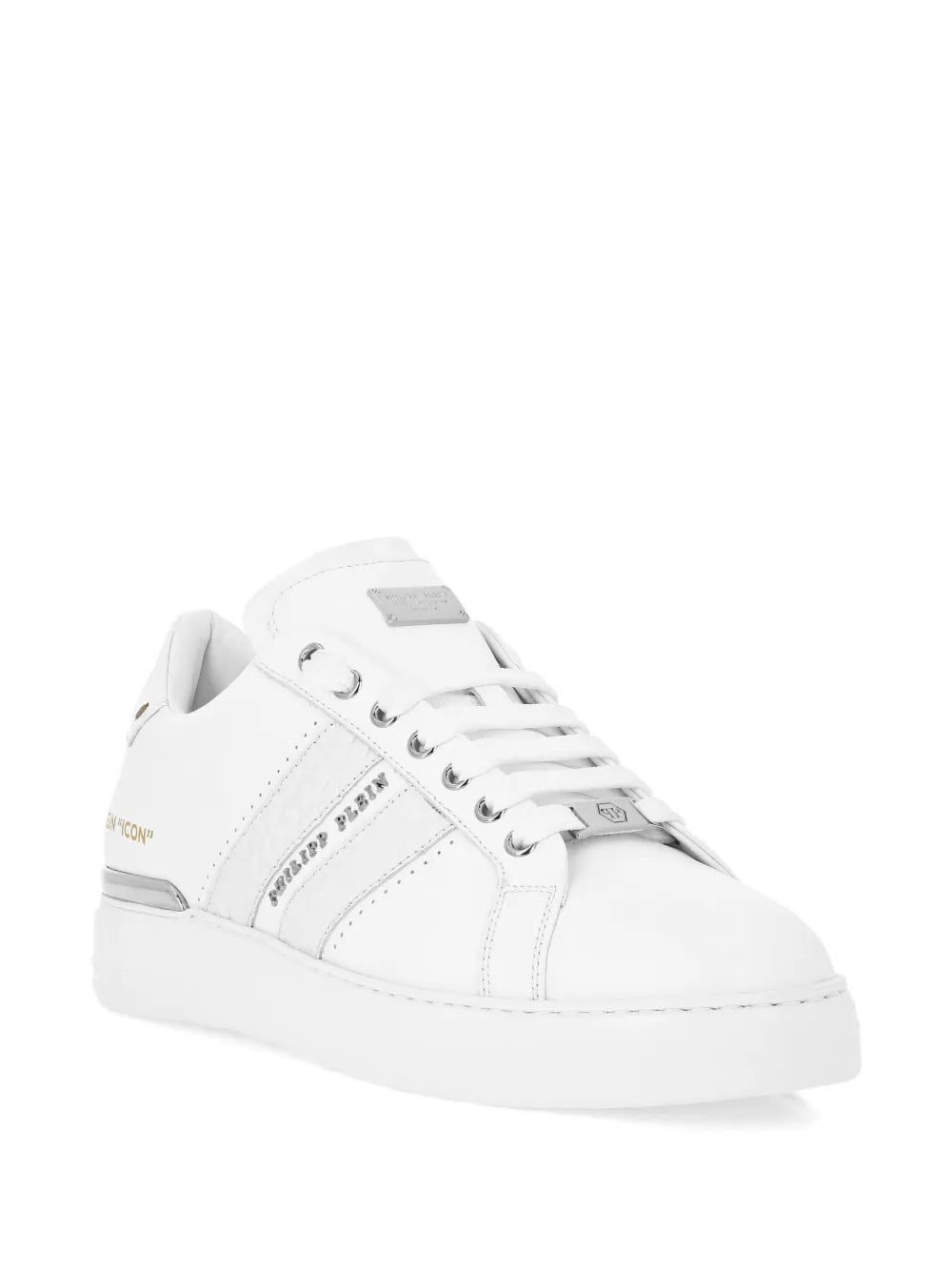 Philipp Plein Logo-Embellished Leather Sneakers