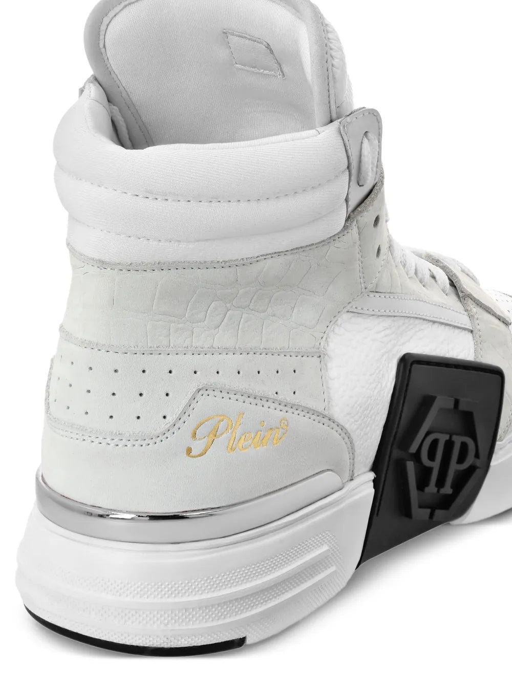 Philipp Plein Phantom Kicks Mid-Top Leather Sneakers