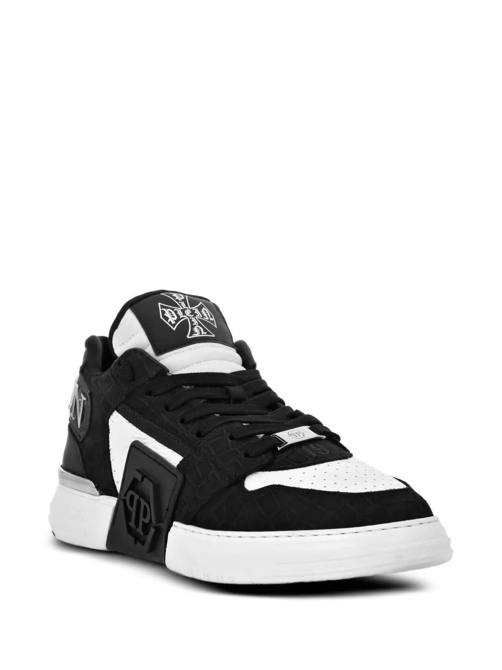 Philipp Plein Phantom Kicks Crocodile-Effect Sneakers