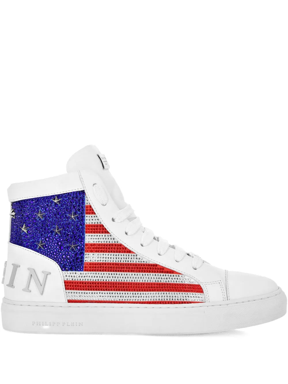 Philipp Plein Rhinestone-Embellished High-Top Sneakers