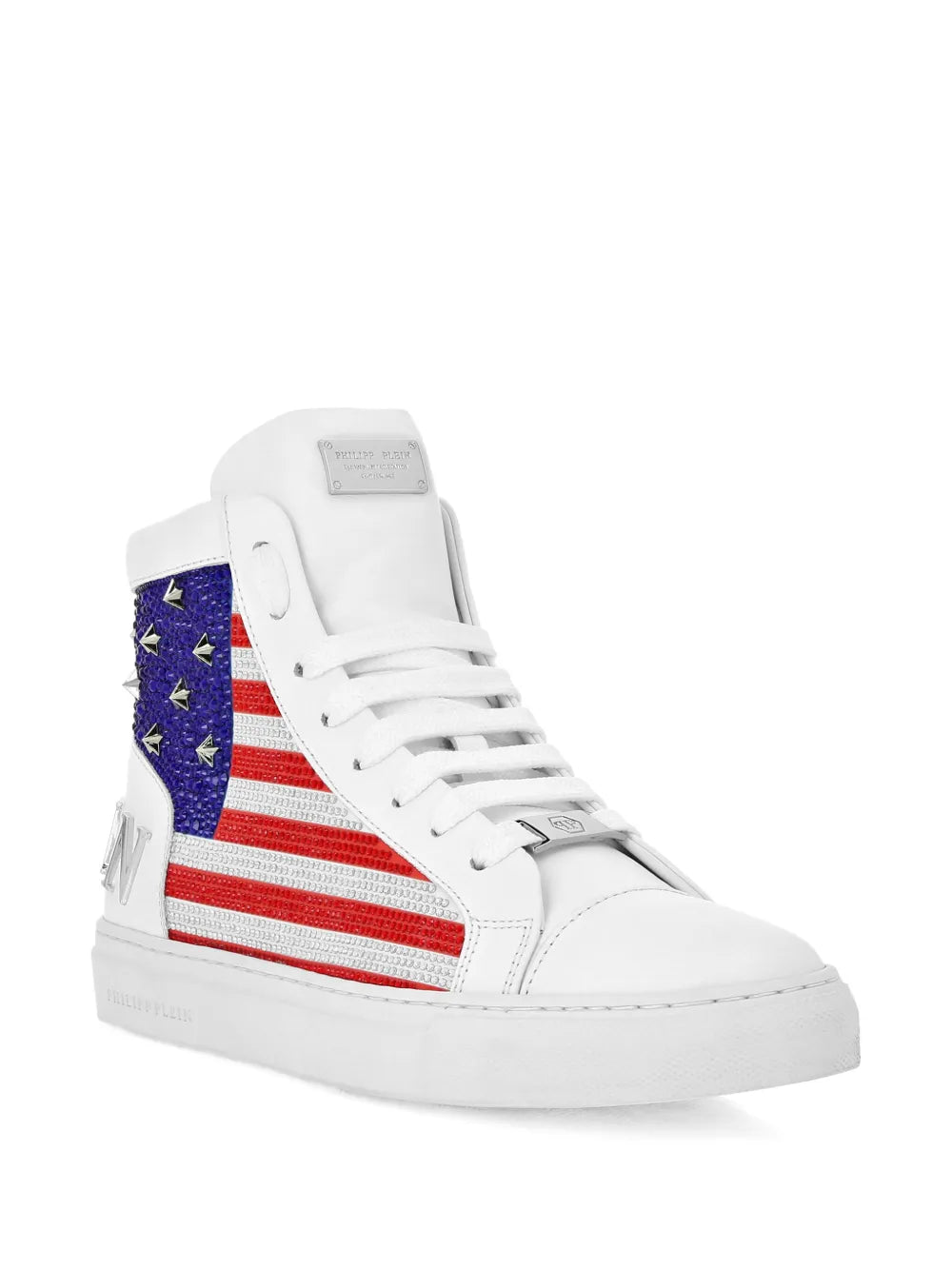 Philipp Plein Rhinestone-Embellished High-Top Sneakers