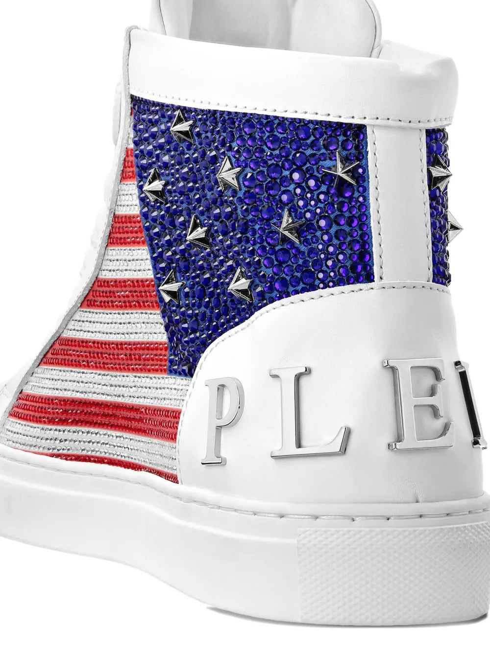 Philipp Plein Rhinestone-Embellished High-Top Sneakers