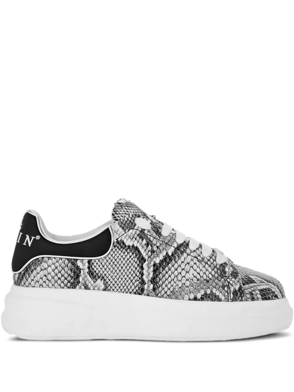 Philipp Plein Roccia Python-Print Low-Top Sneakers