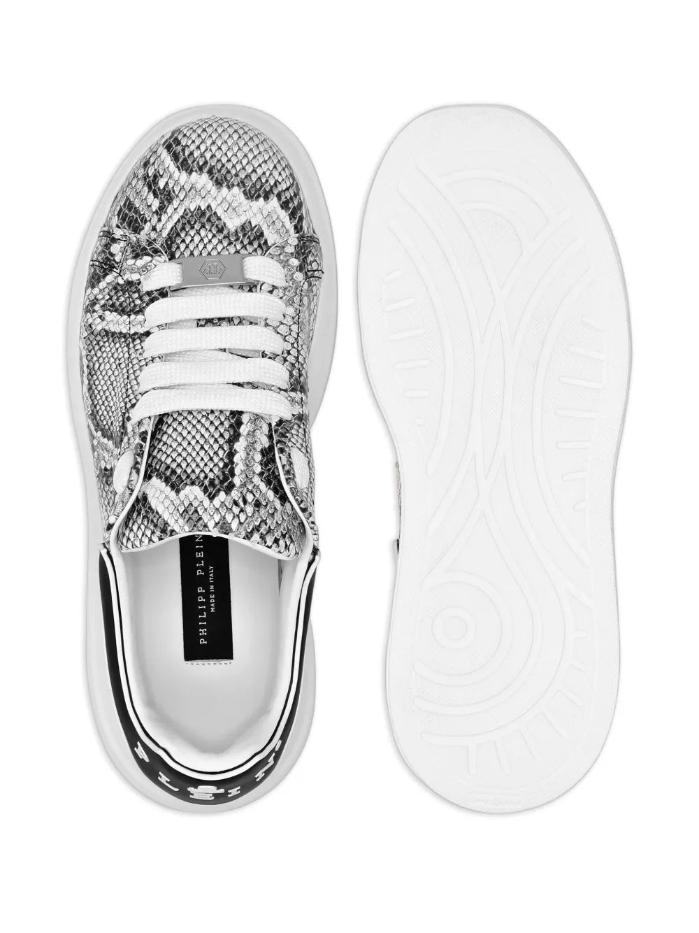 Philipp Plein Roccia Python-Print Low-Top Sneakers