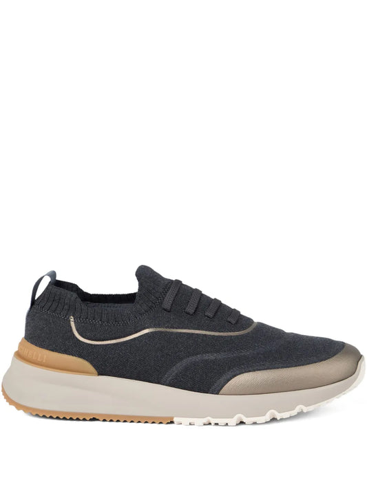 Brunello Cucinelli Knitted Slip-On Sneakers