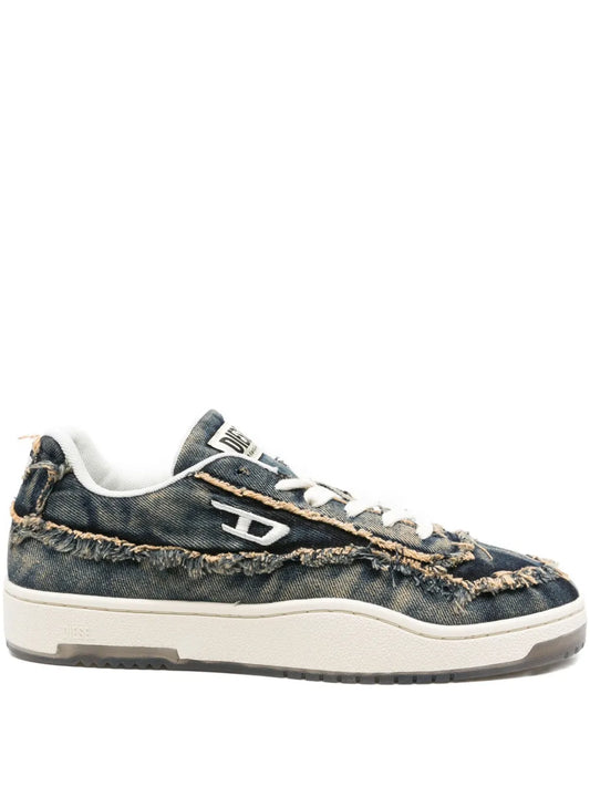 Diesel Frayed Denim Sneakers