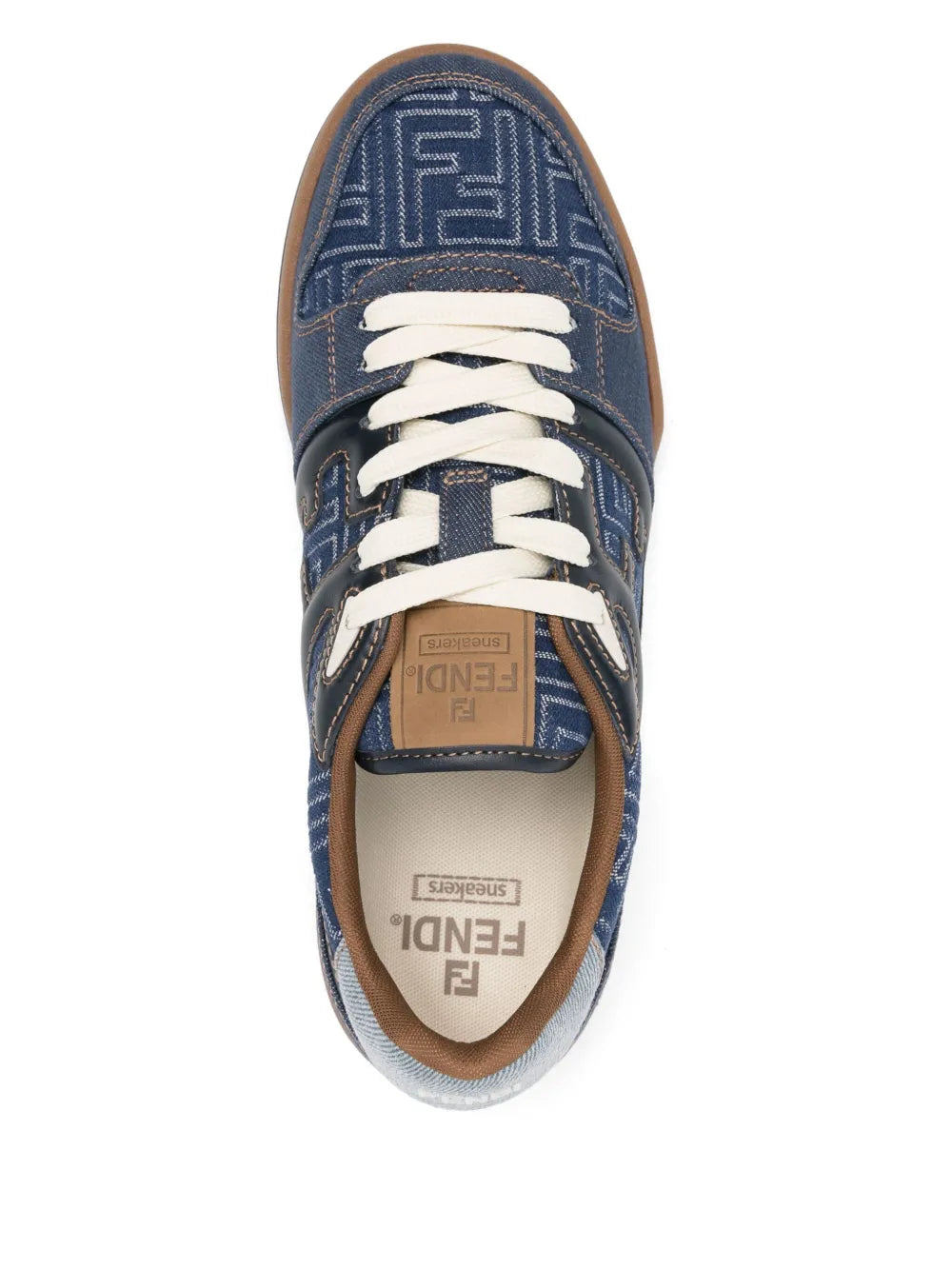 Fendi Match Leather Sneakers
