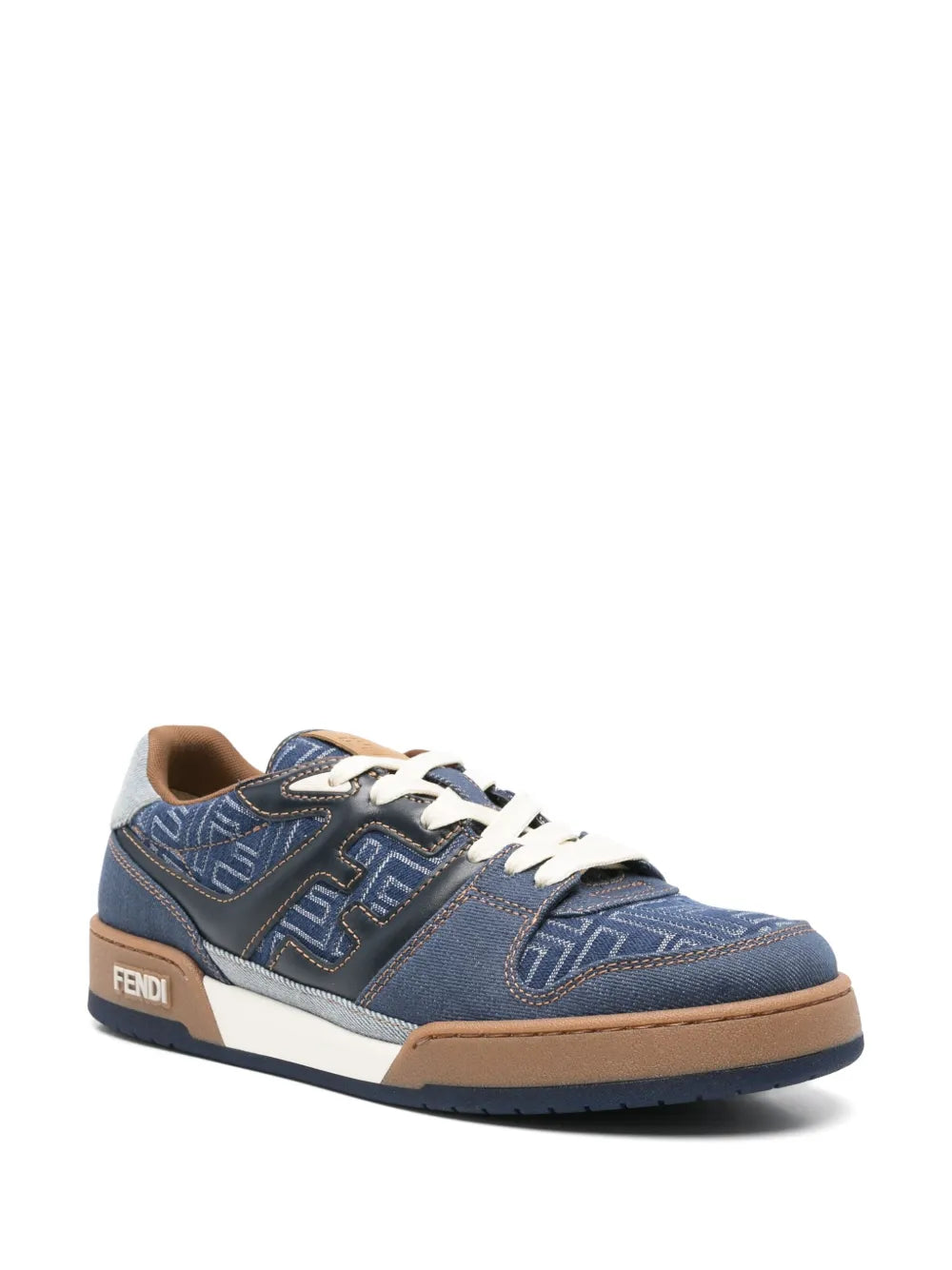 Fendi Match Leather Sneakers