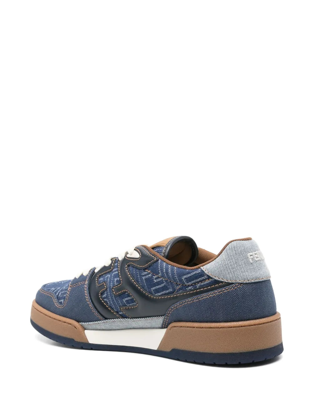 Fendi Match Leather Sneakers