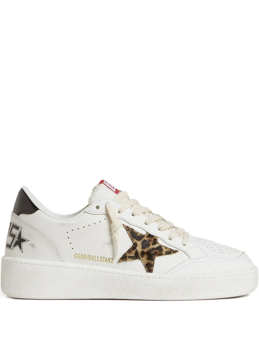 Golden Goose Leather Leopard-Print Star