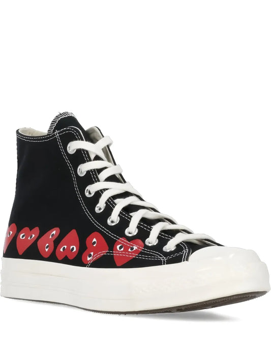 Comme Des Gar ns Play X Converse Heart-Print High-Top Sneakers