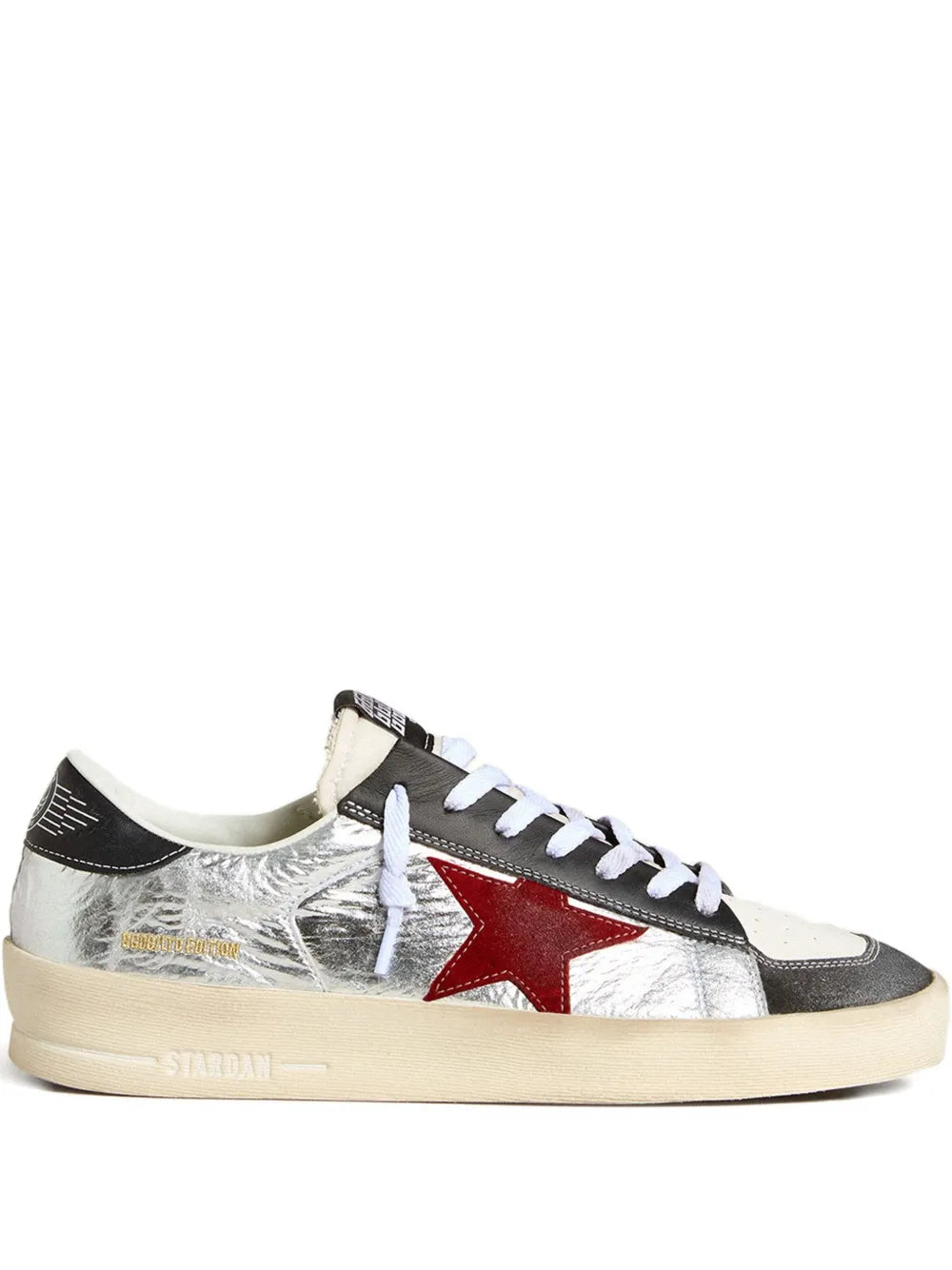 Golden Goose Stardan Metallic Leather Sneakers