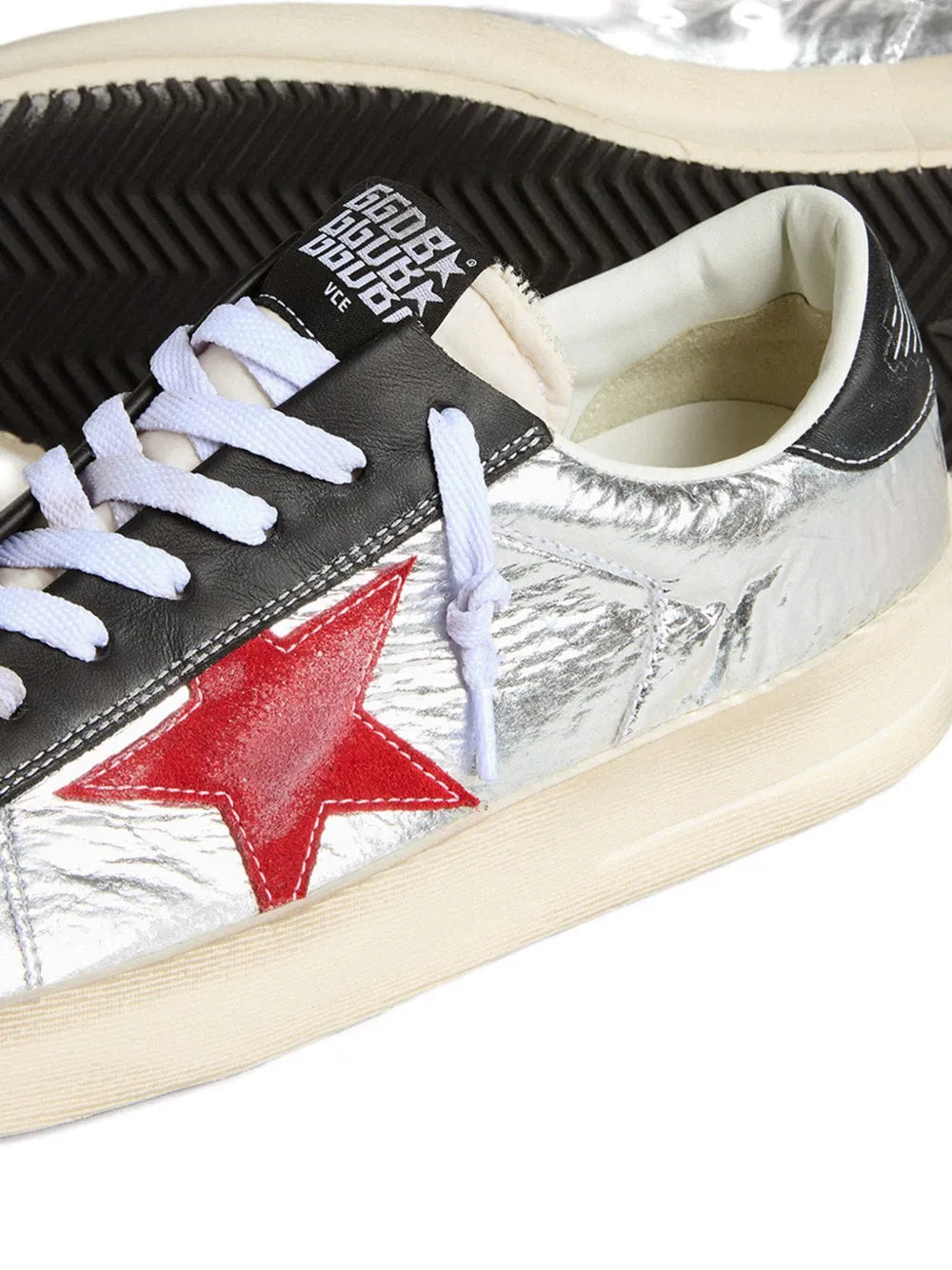 Golden Goose Stardan Metallic Leather Sneakers