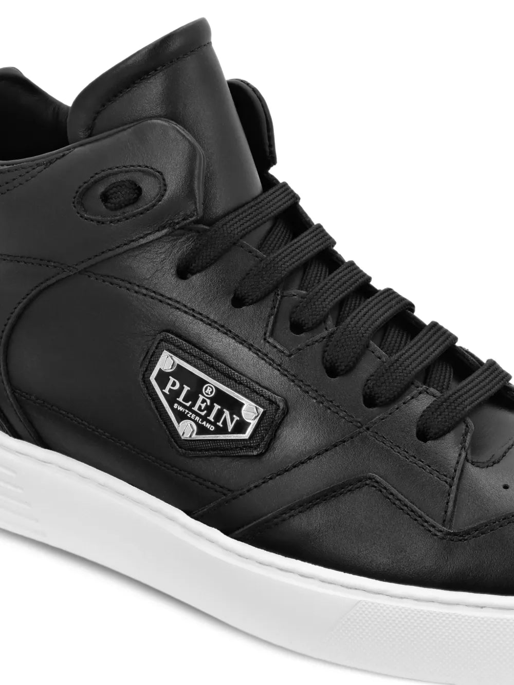 Philipp Plein Leather Hi-Top Sneakers