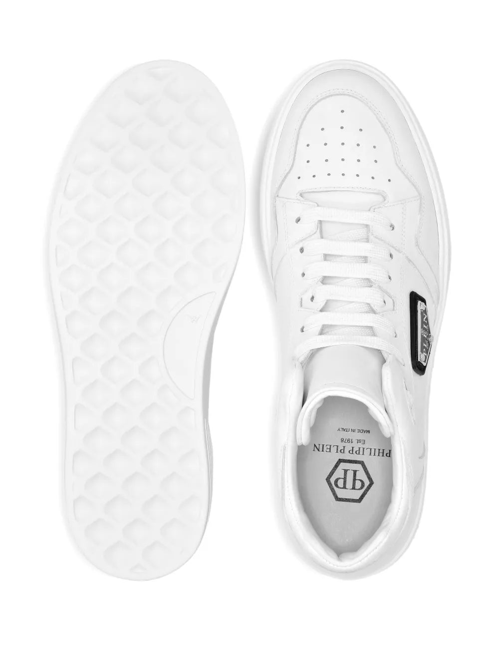 Philipp Plein Leather Hi-Top Sneakers