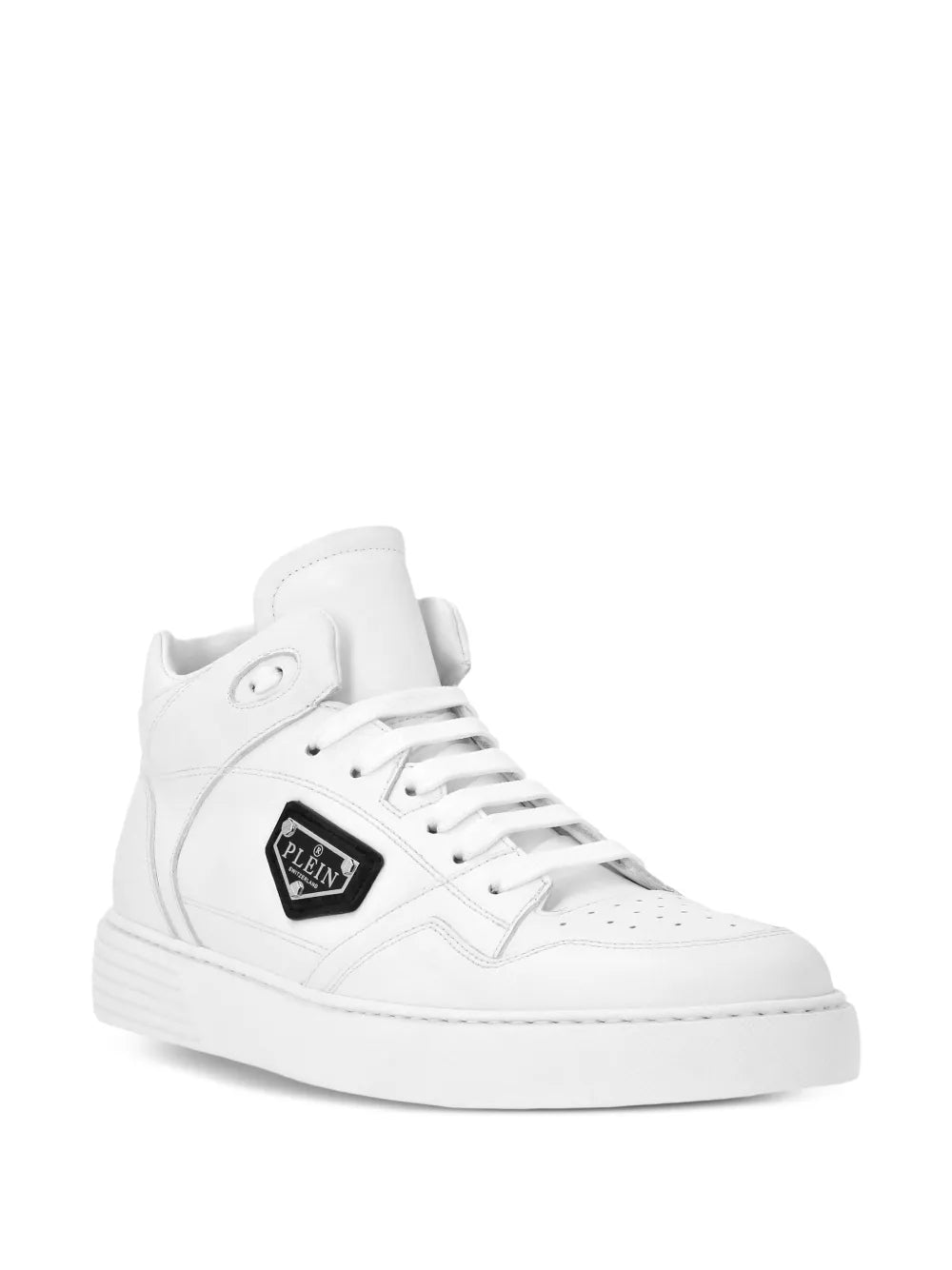 Philipp Plein Leather Hi-Top Sneakers