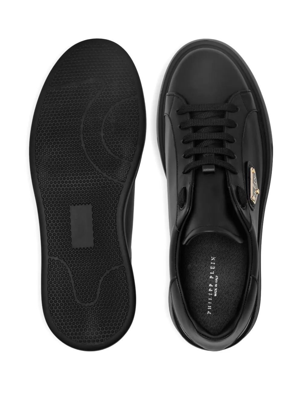 Philipp Plein Logo-Plaque Leather Trainers