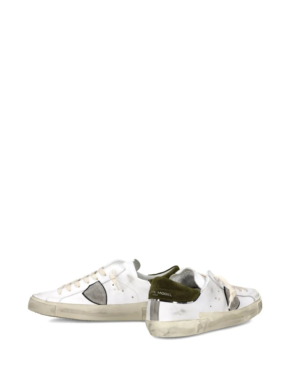 Philippe Model Paris Scuffed Leather Sneakers