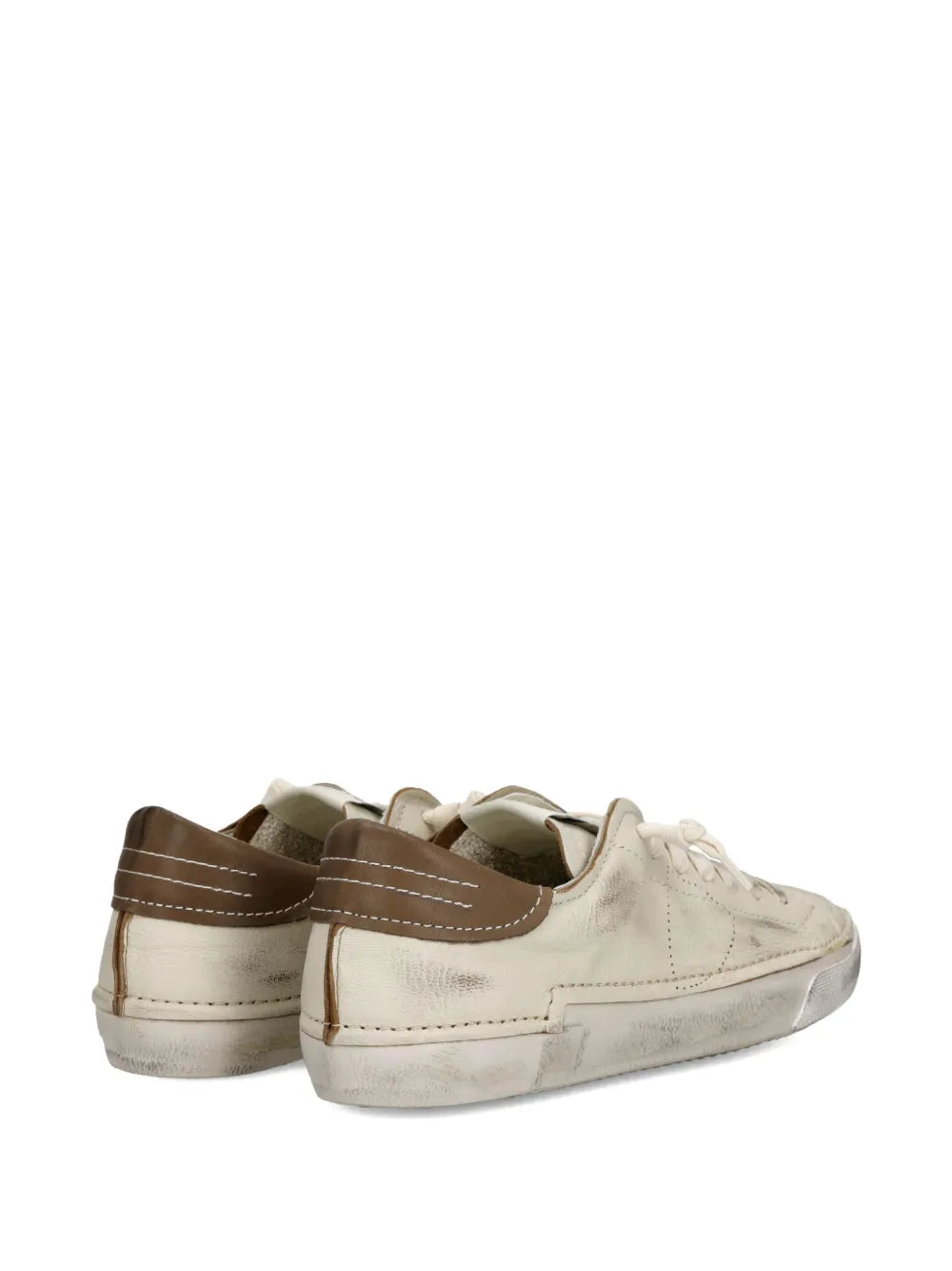 Philippe Model Paris Distressed Leather Low-Top Sneakers