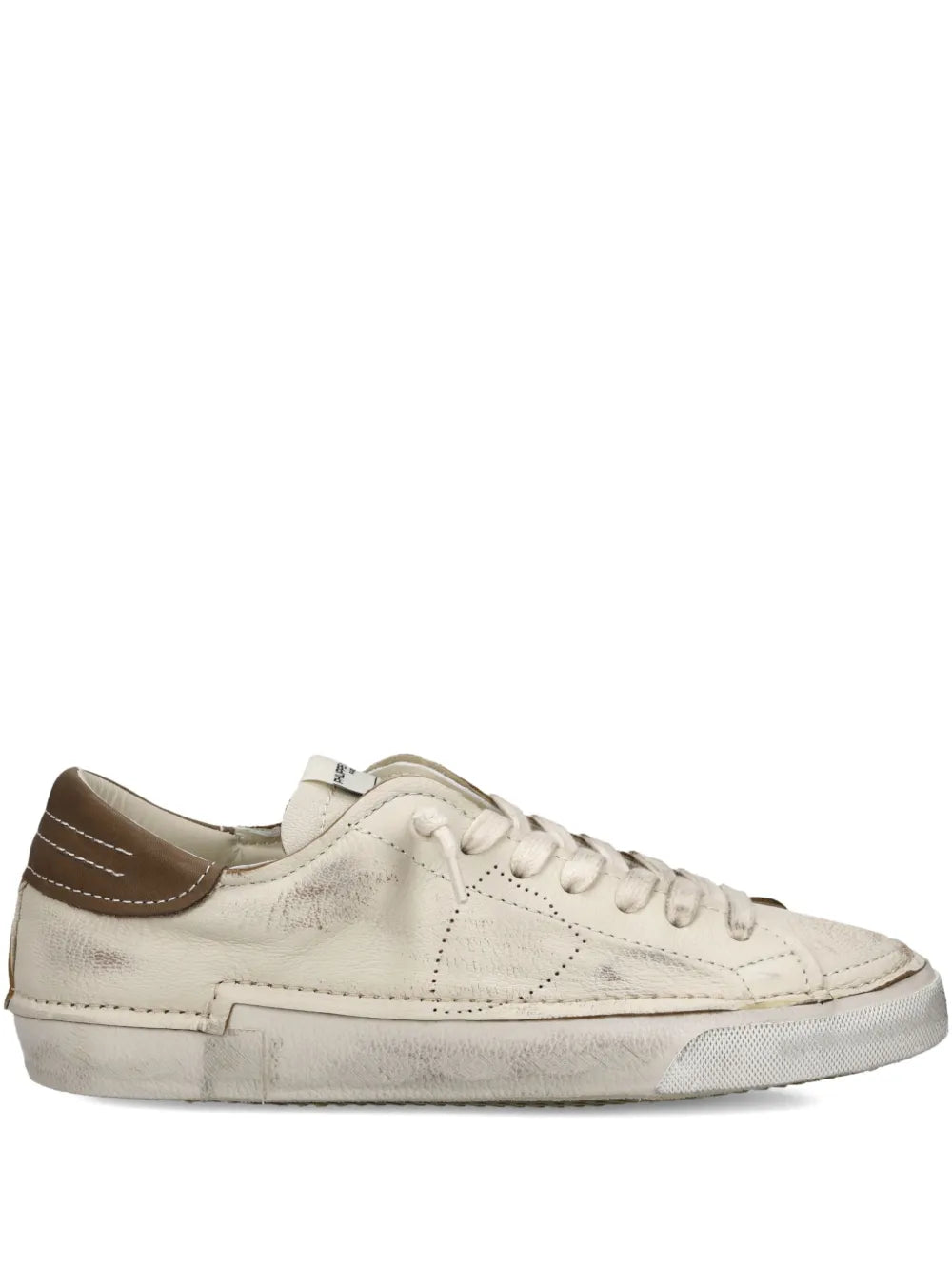 Philippe Model Paris Distressed Leather Low-Top Sneakers