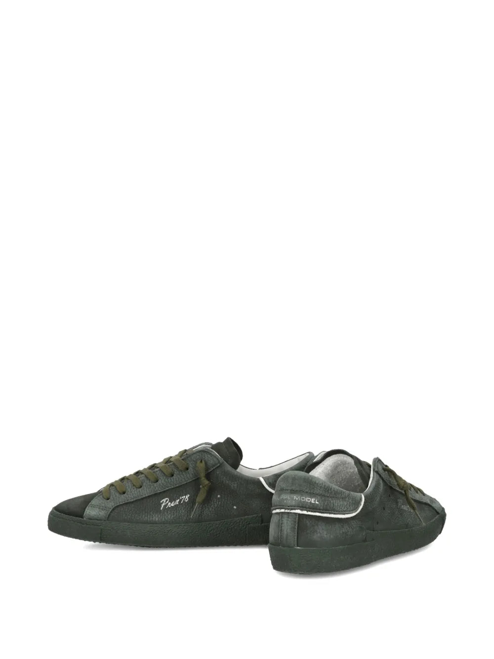Philippe Model Paris Suede-Panelled Low-Top Sneakers