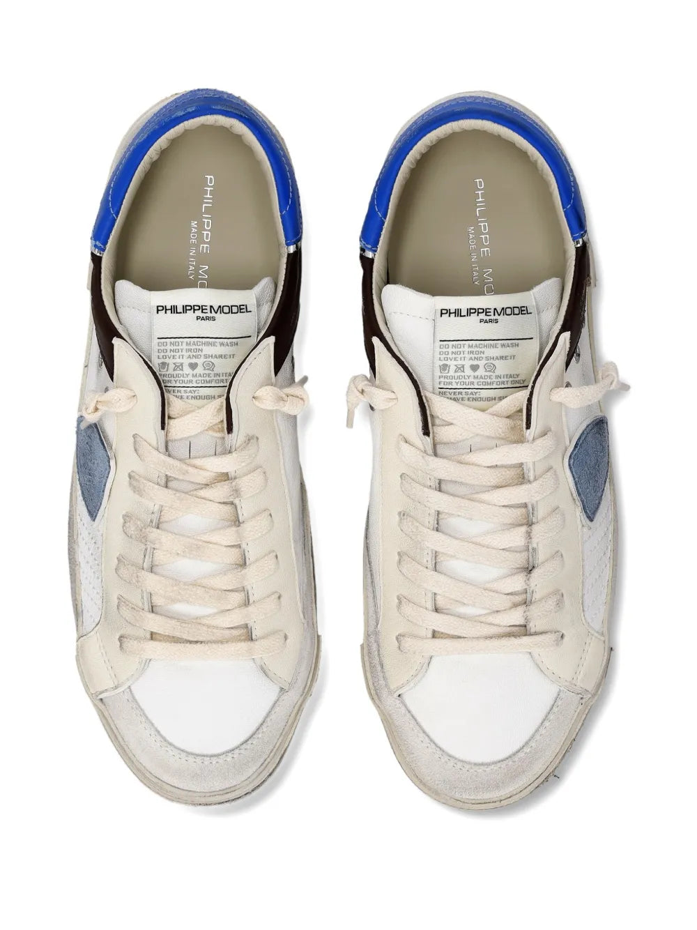 Philippe Model Paris Patchwork Leather Low-Top Sneakers
