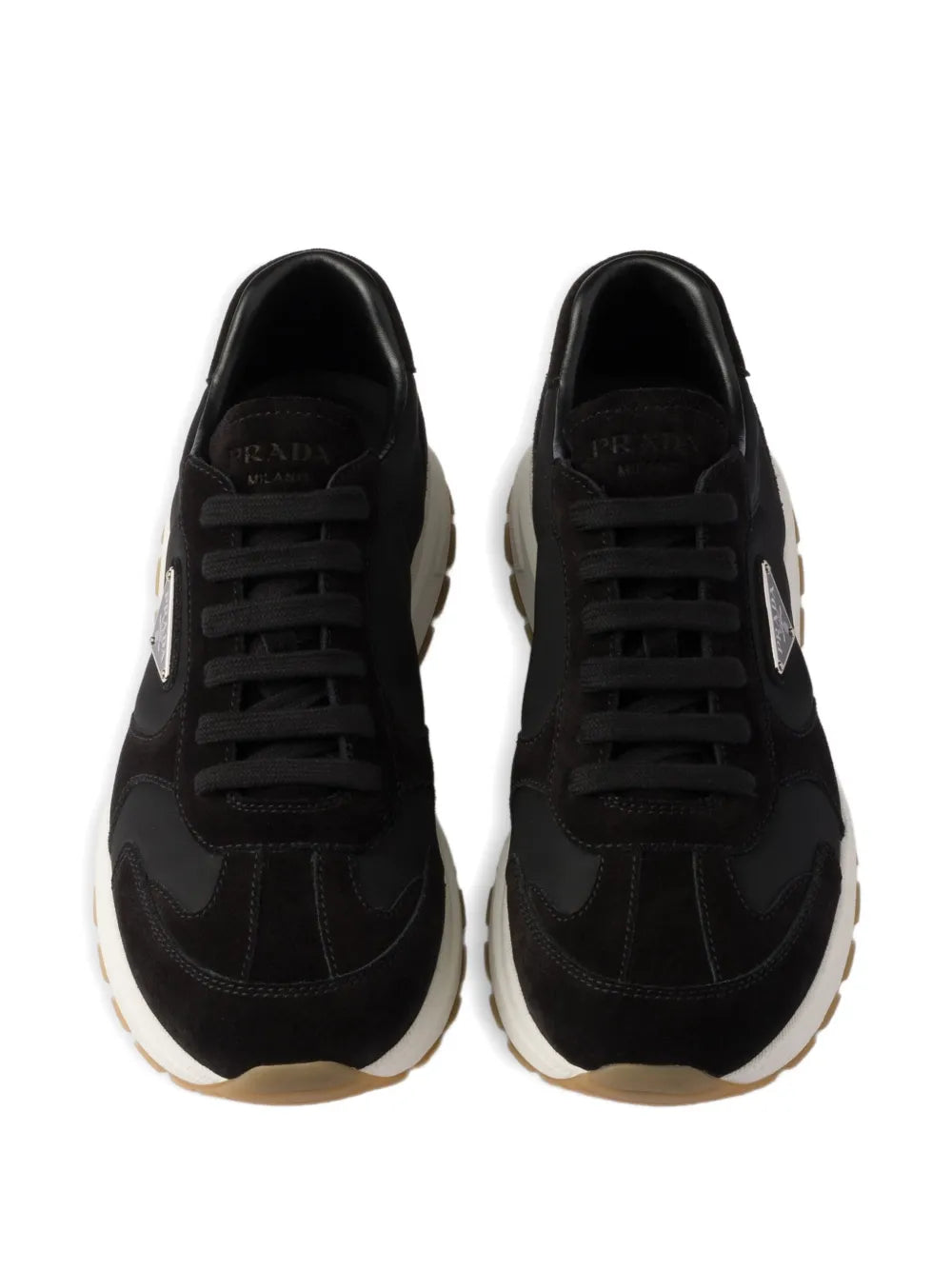 Prada Triangle-Logo Panelled Sneakers