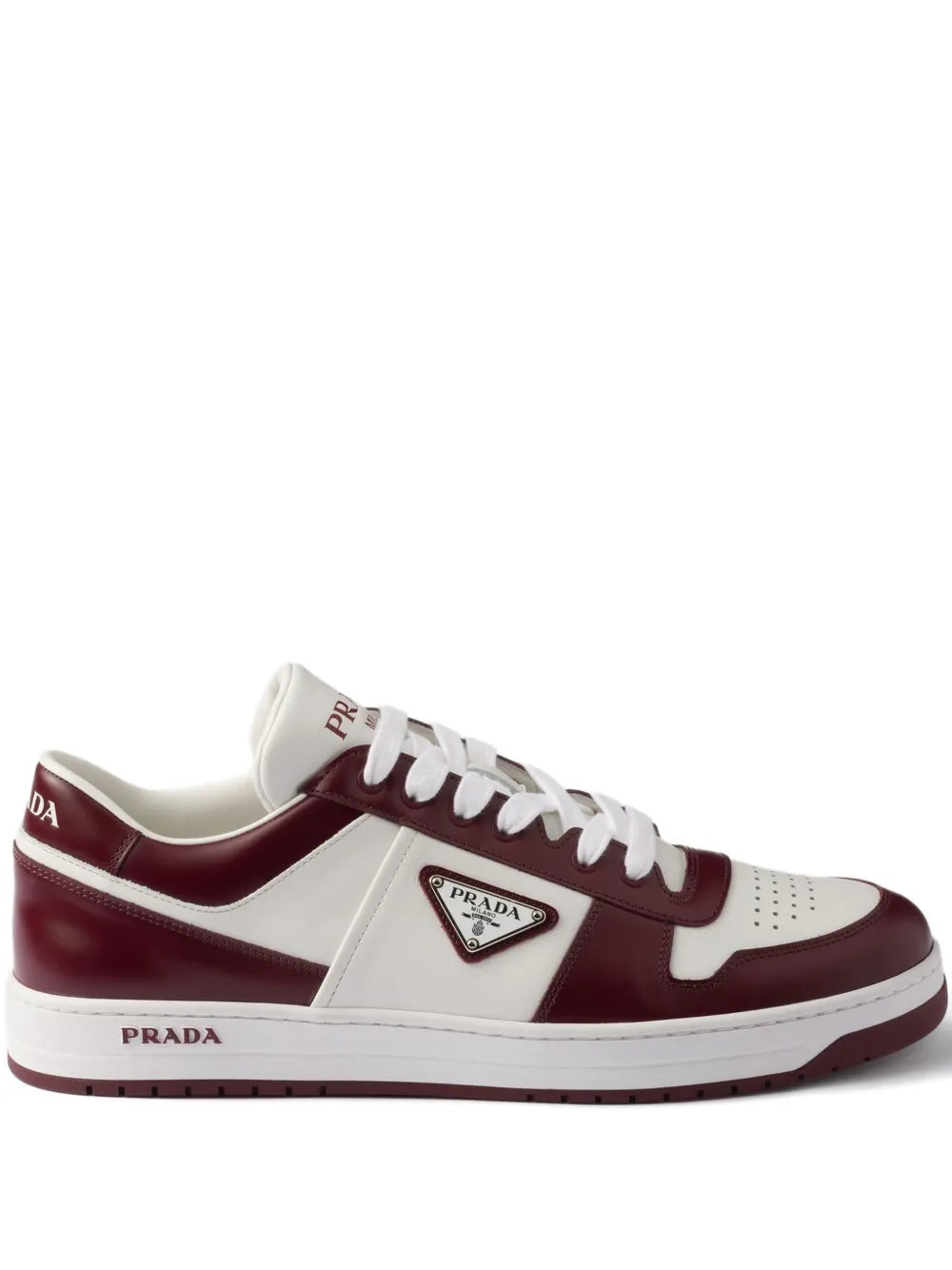 Prada Downtown Panelled Leather Sneakers