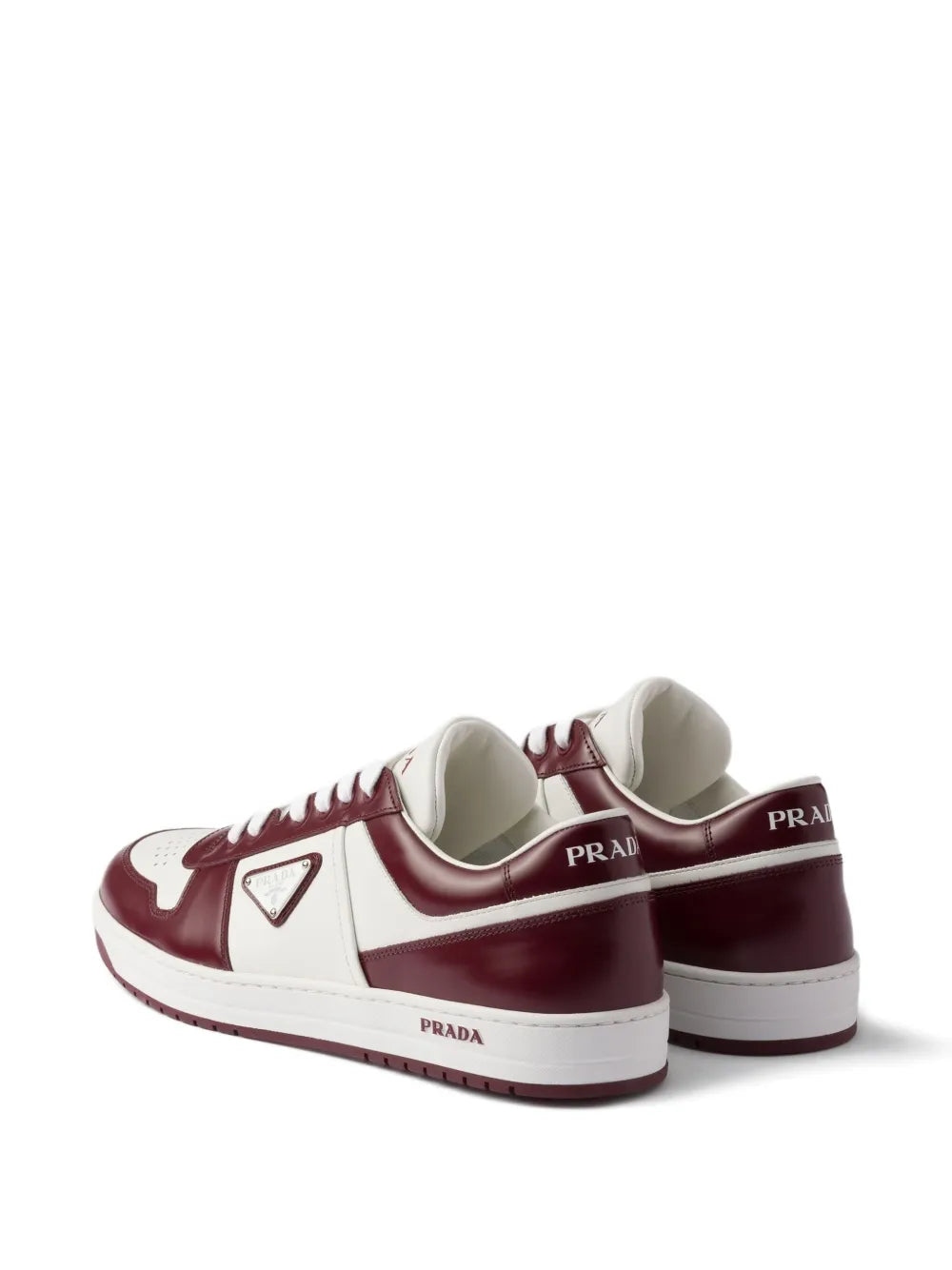 Prada Downtown Panelled Leather Sneakers