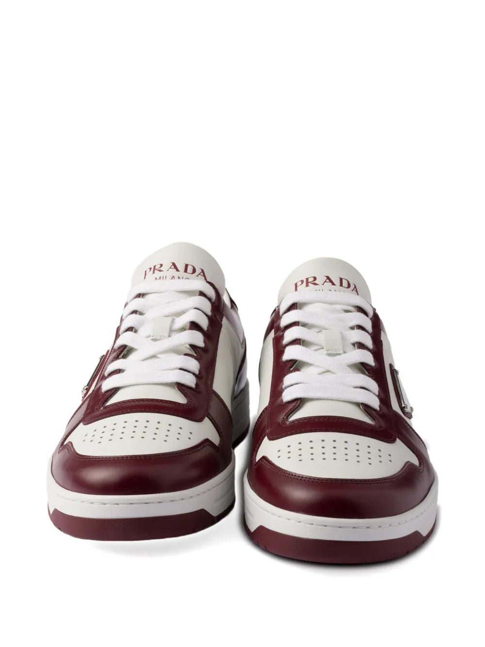 Prada Downtown Panelled Leather Sneakers
