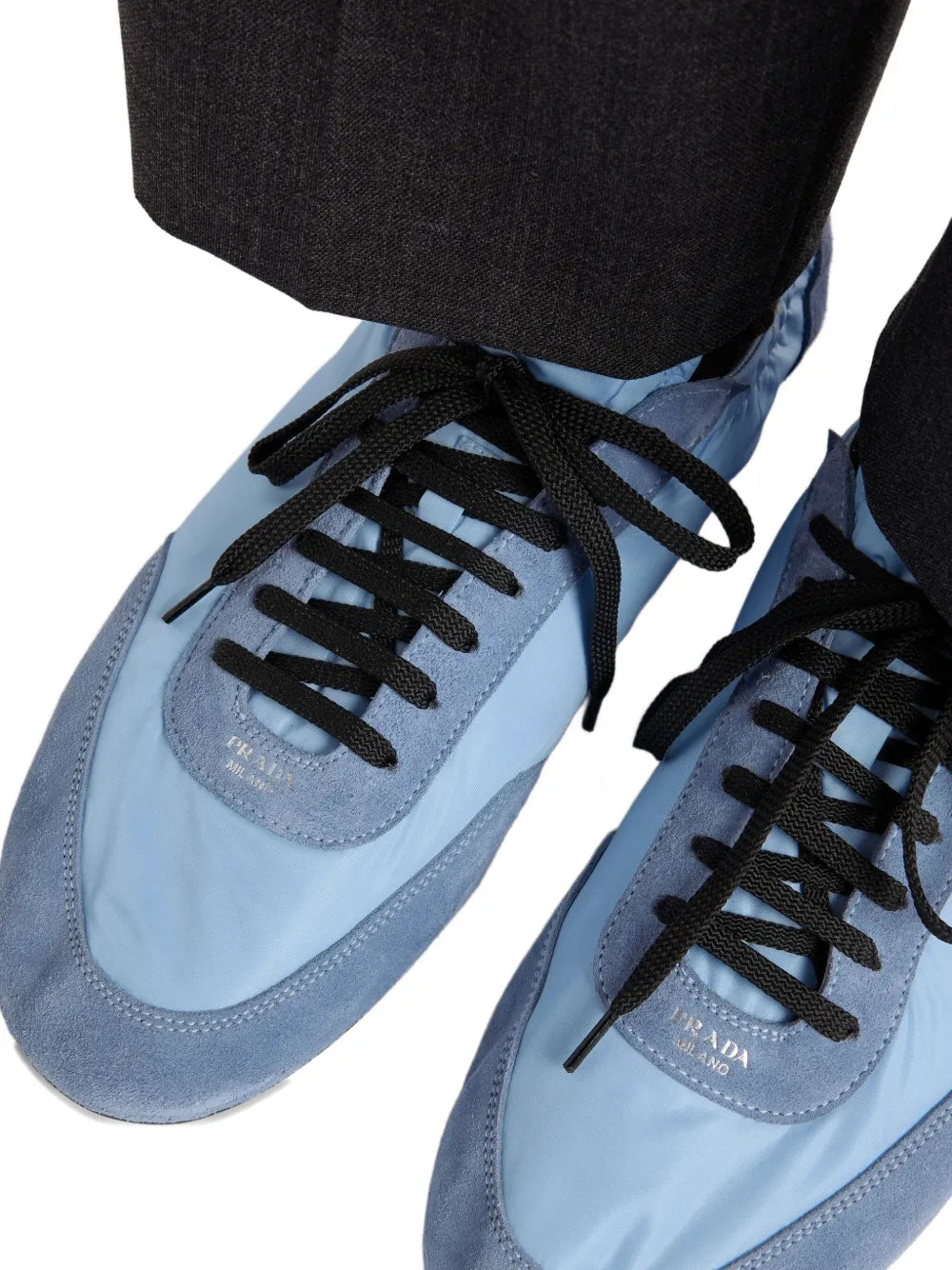 Prada Collapse Suede-Trimmed Sneakers