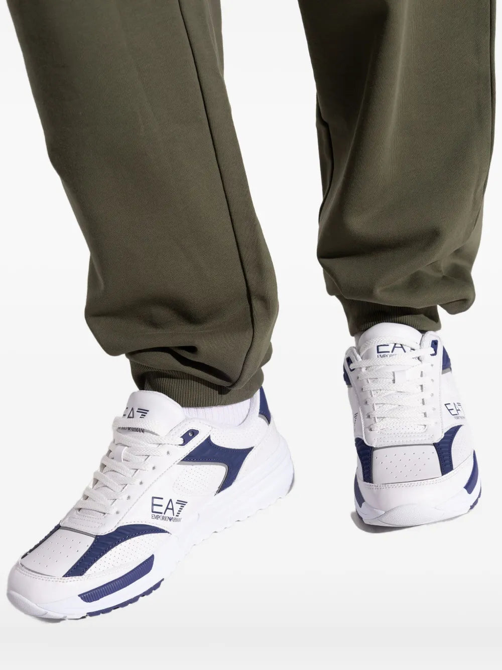 Ea7 Emporio Armani Mesh Panelled Running Sneakers