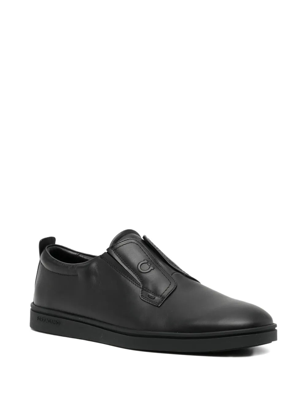 Ferragamo Leather Slip-On Sneakers