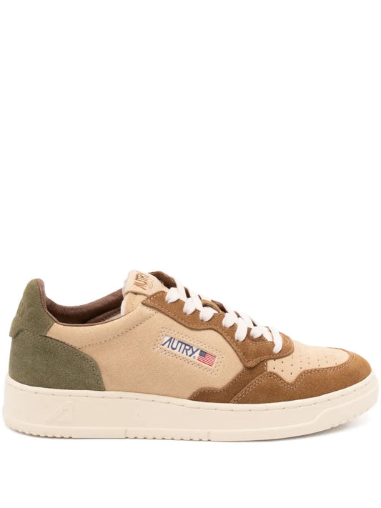 Autry Medalist Suede-Panelled Lace-Up Sneakers