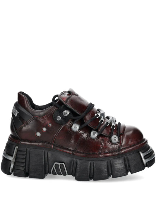 New Rock M-120N-C67 Metallic-Detail Platform Sneakers