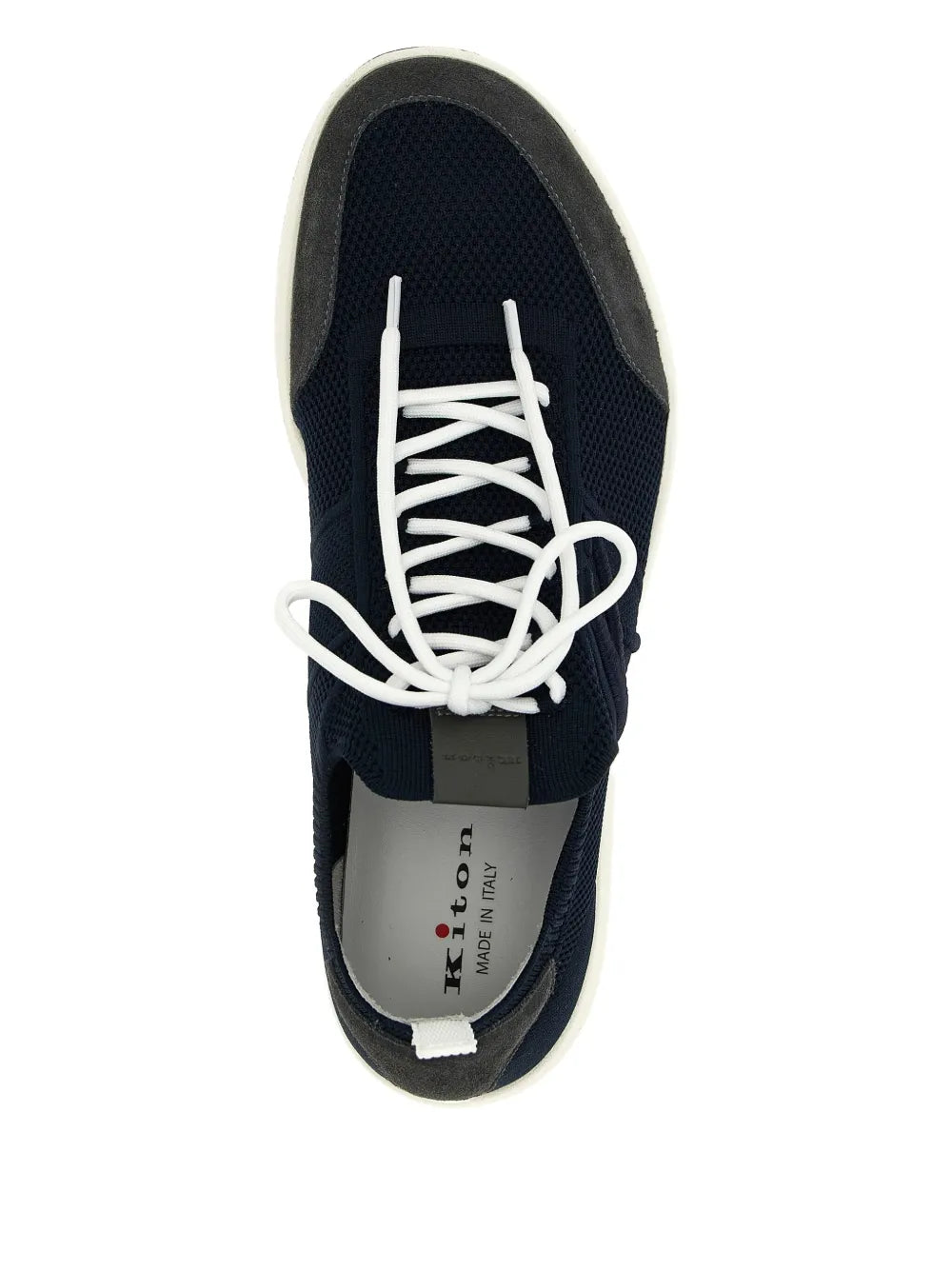 Kiton Knitted Panel Lace-Up Sneakers