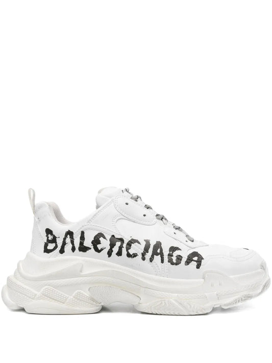 Balenciaga Triple S Graffiti-Print Chunky Sneakers