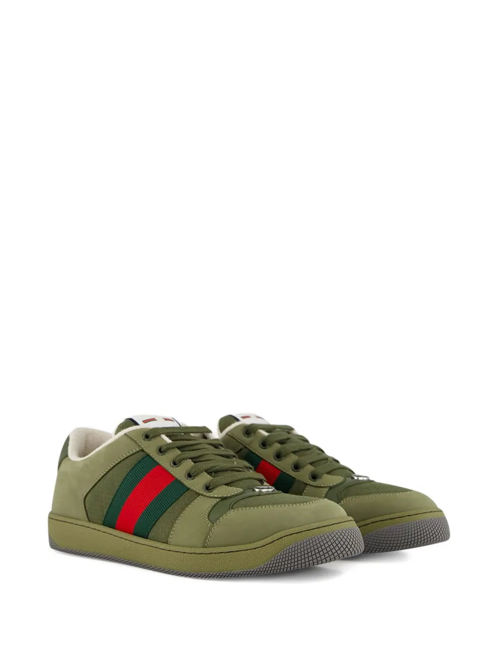 Gucci Screener Web-Stripe Sneakers