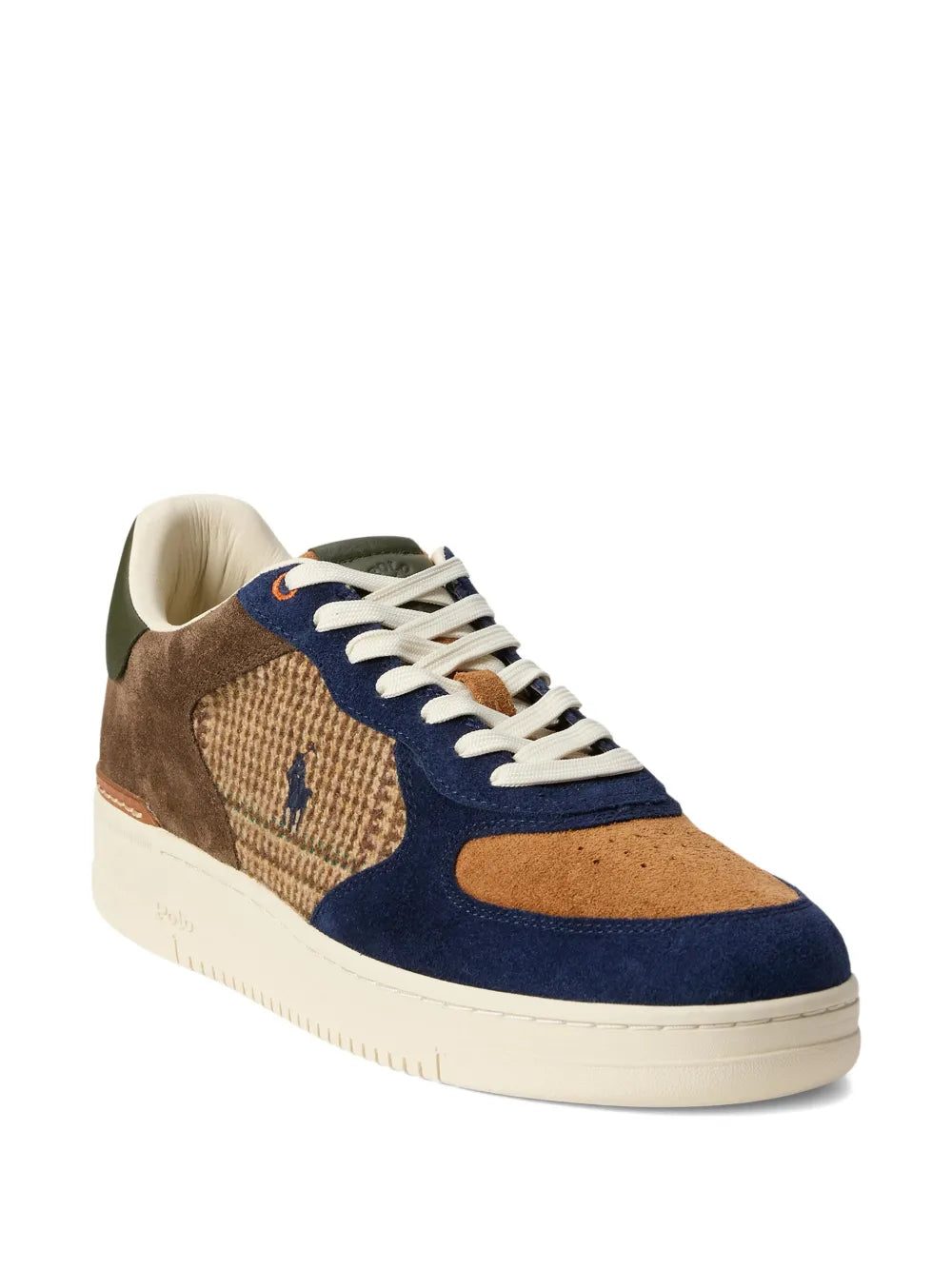 Polo Ralph Lauren Masters Suede-Panelled Tweed Sneakers